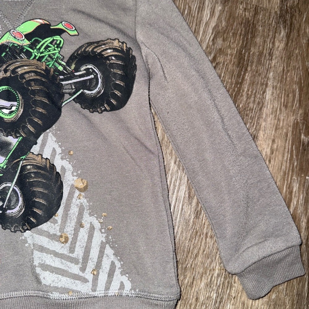 Monster Jam Grave Digger Toddler Boy's Hoodie - Picture 5 of 7